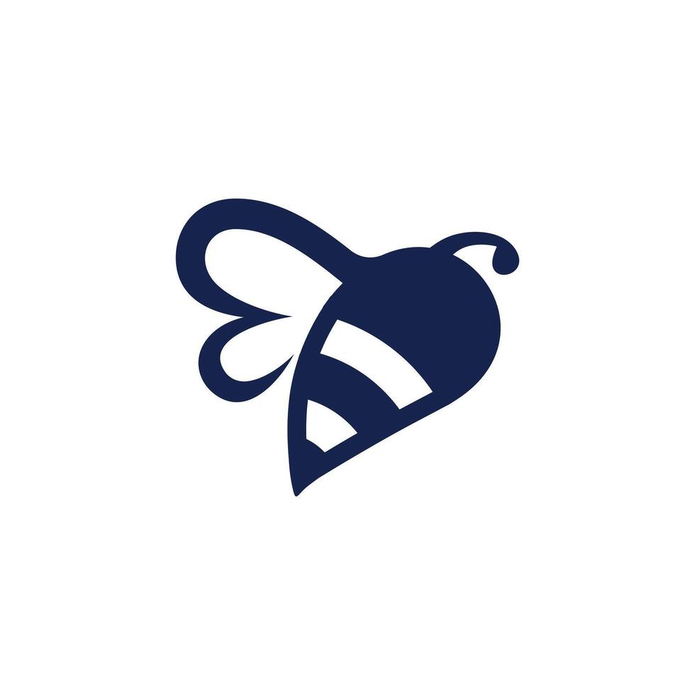 bee icon on the white background vector