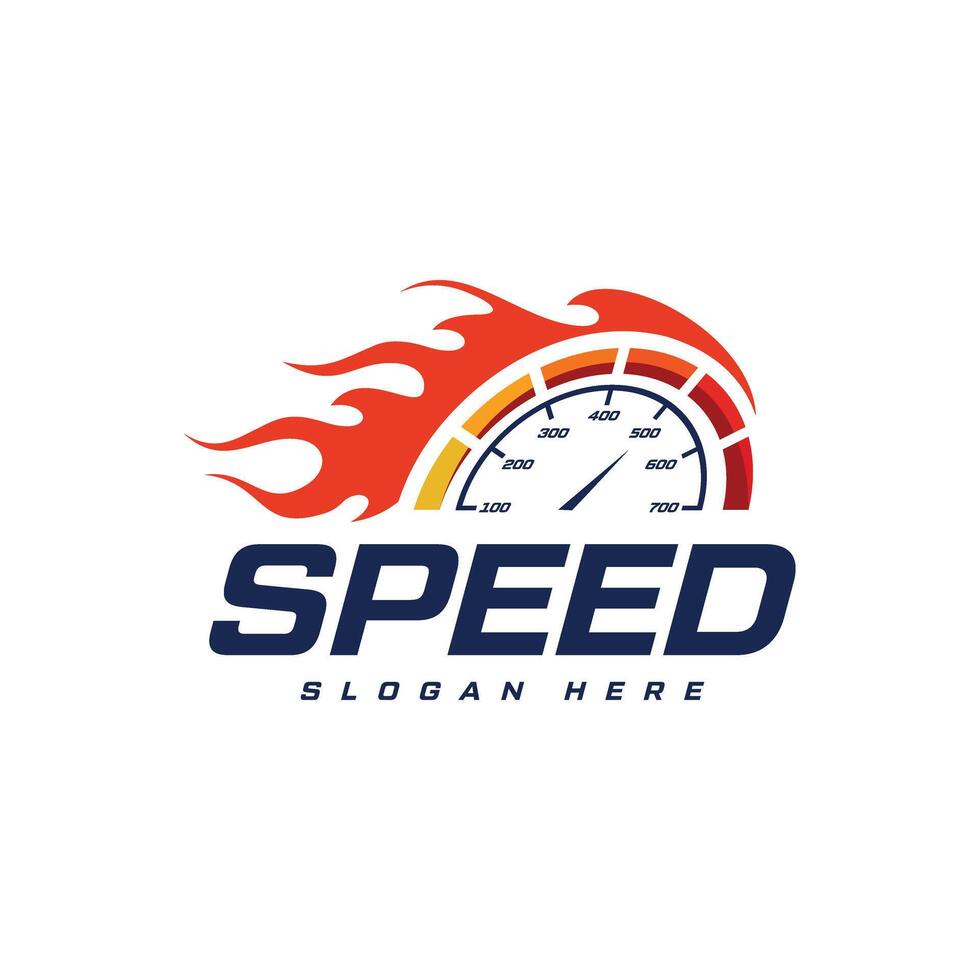 wheel speed fire logo vector