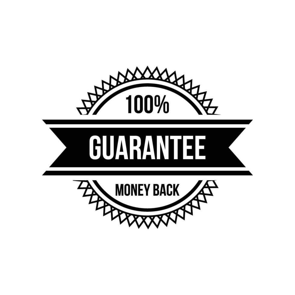 money back guarantee label vector