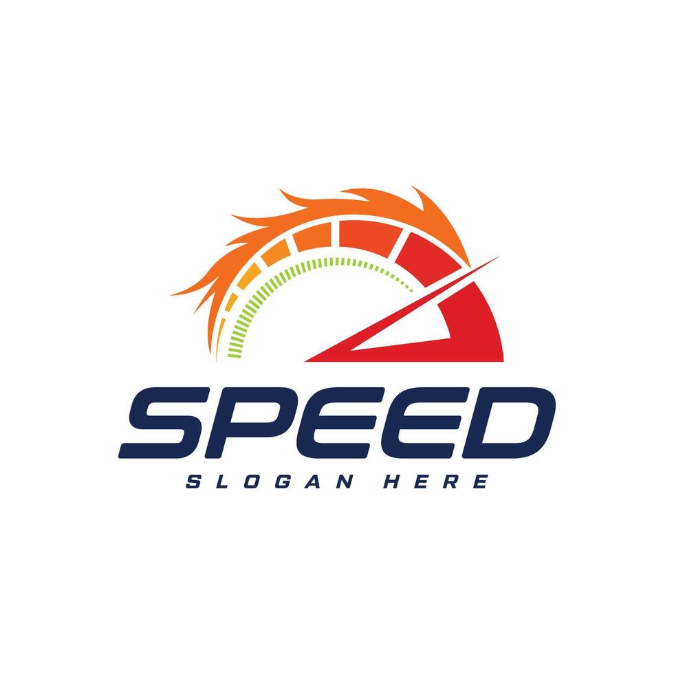 Speed meter logo design vector