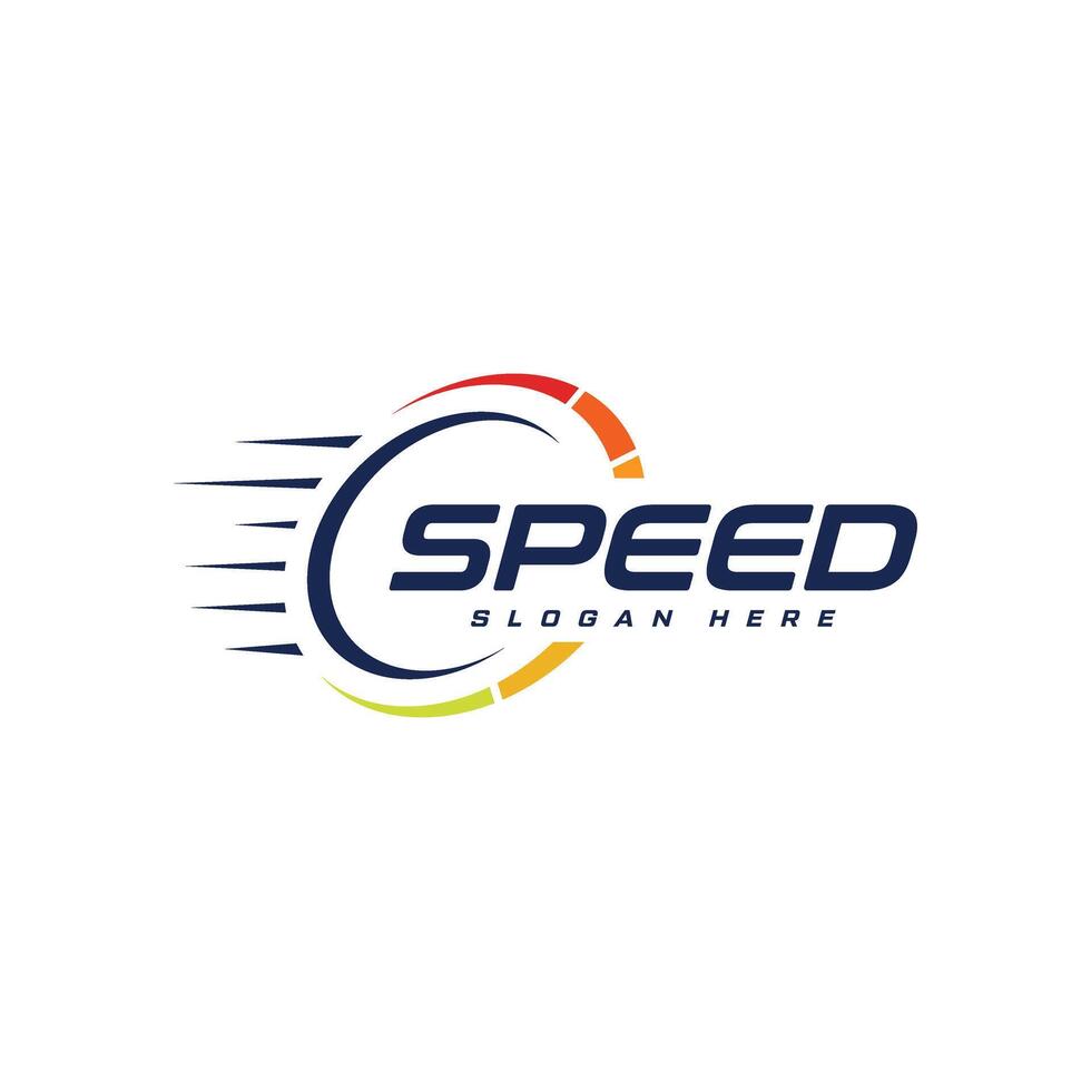 speedometer icon logo vector