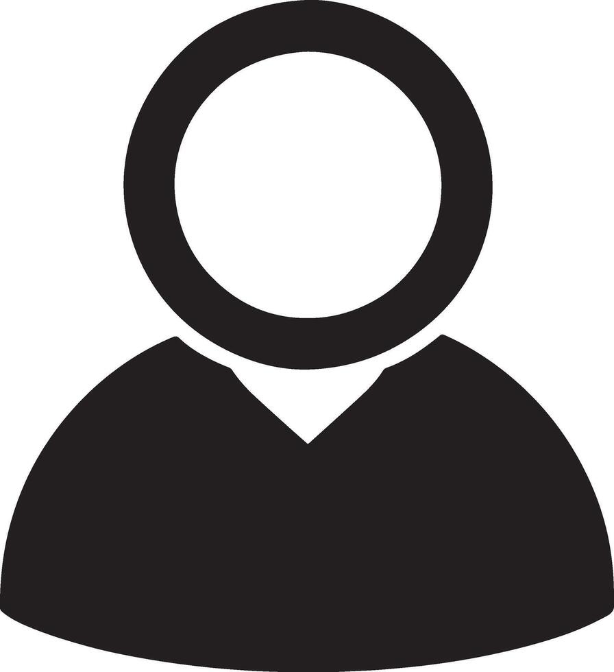 User avatar icon, people silhouette art vector