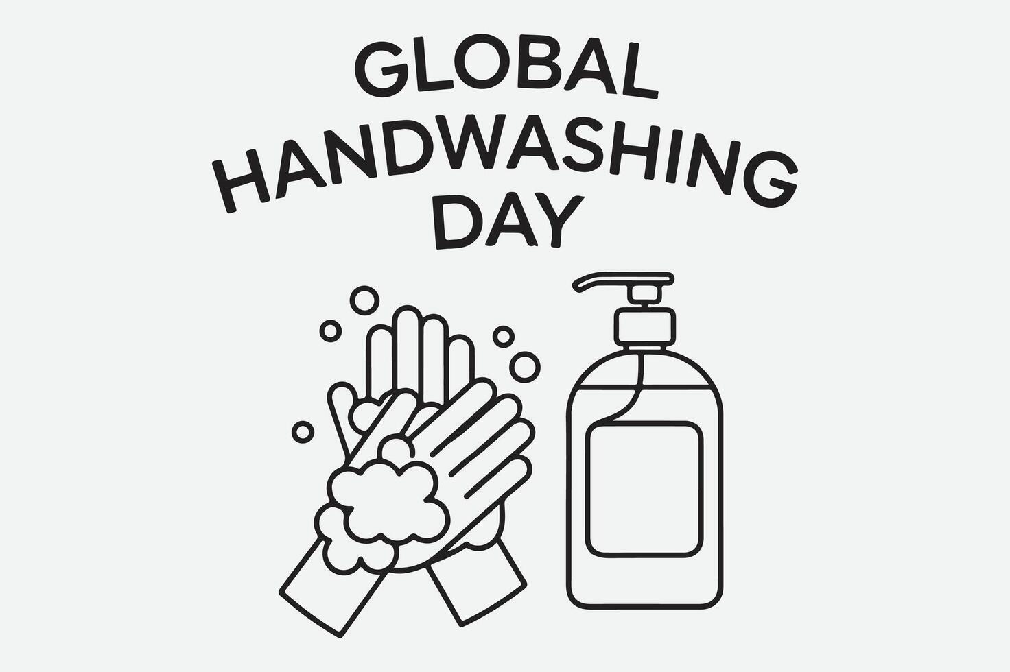 global handwashing day vector