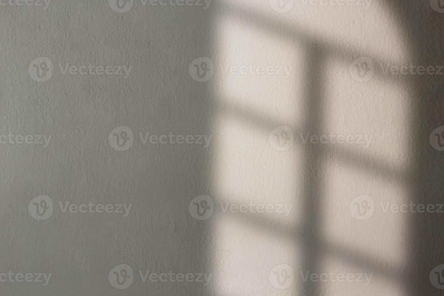 Black shadows on concrete wall. Shadow overlay effect. Scene of natural lighting. Blank background for design. Background for ideas. photo