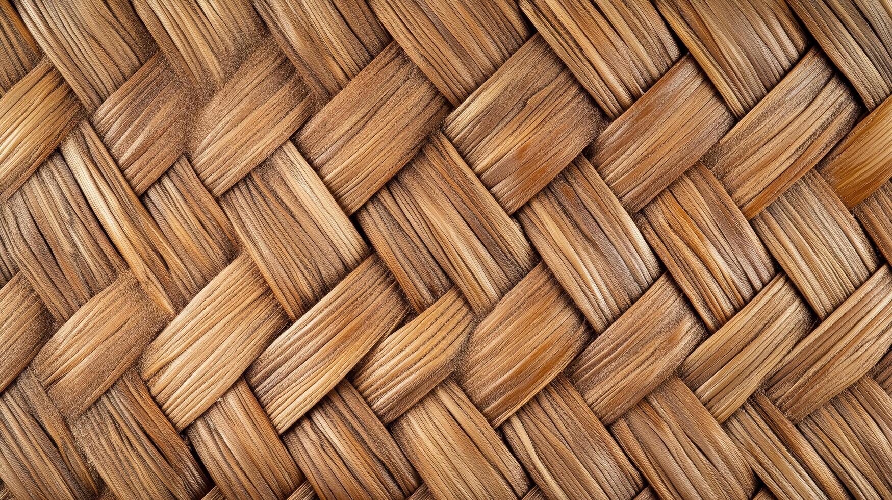 A woven pattern made of wood. The pattern is intricate and has a rustic feel to it. The wood grain is visible in the pattern. photo