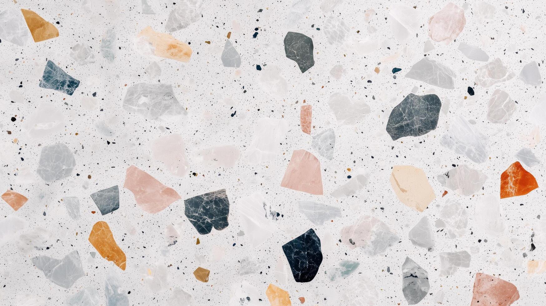 A colorful mosaic made of small rocks and pebbles. The colors are bright and vibrant, creating a lively and energetic atmosphere. photo