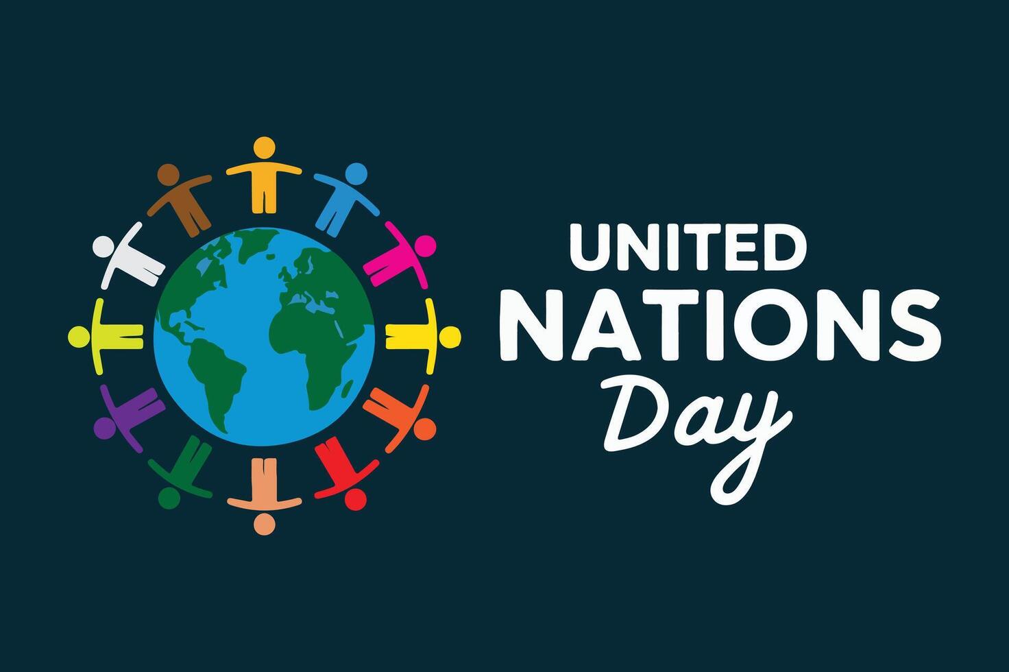 happy united nation day vector