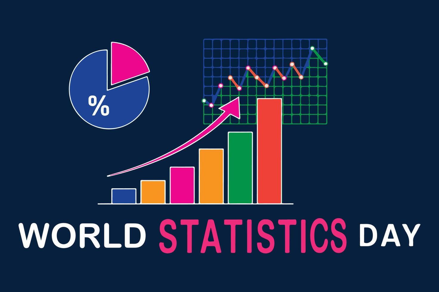 World Statistics Day artwork vector