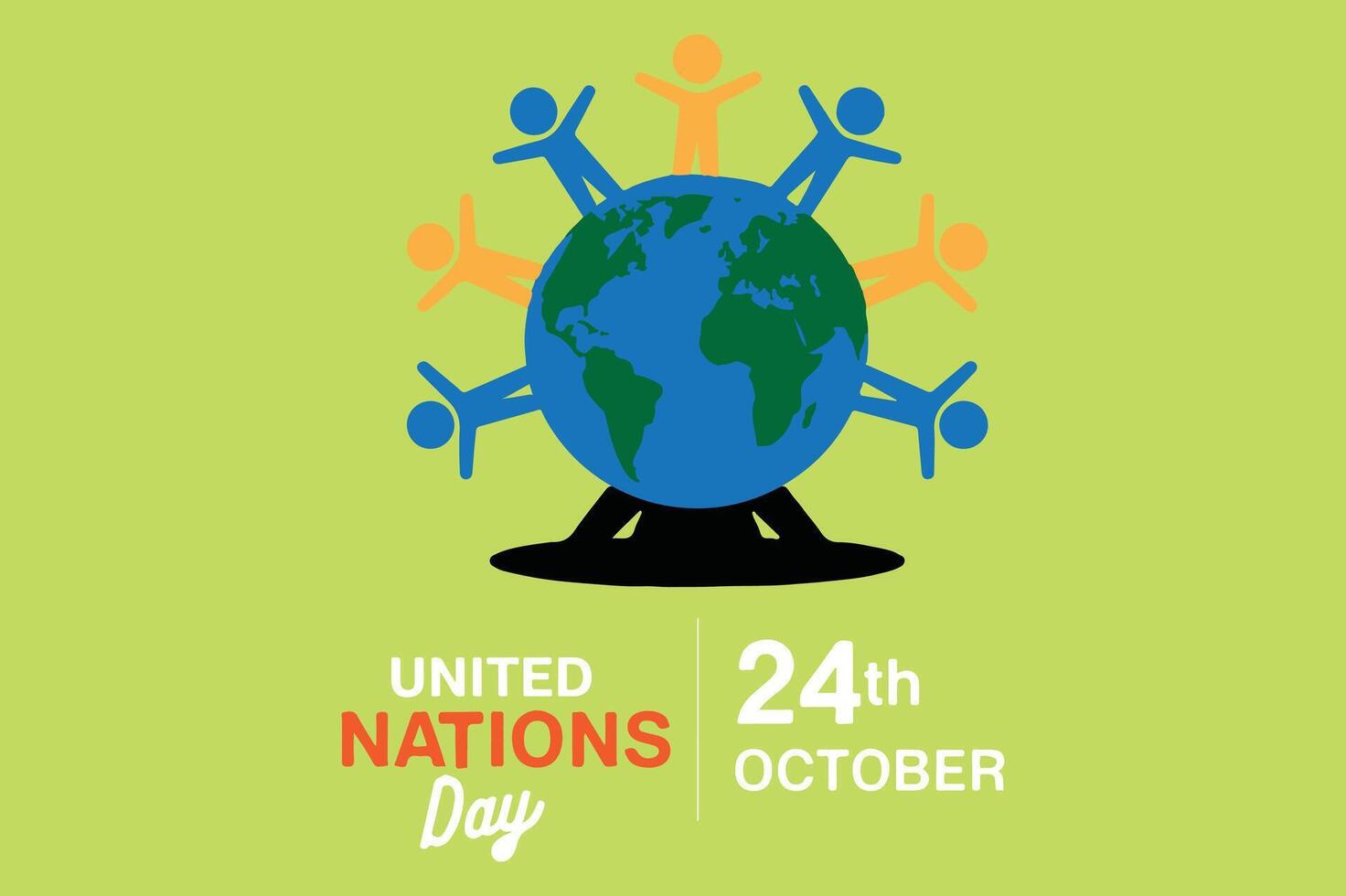 united nation day art illustration vector