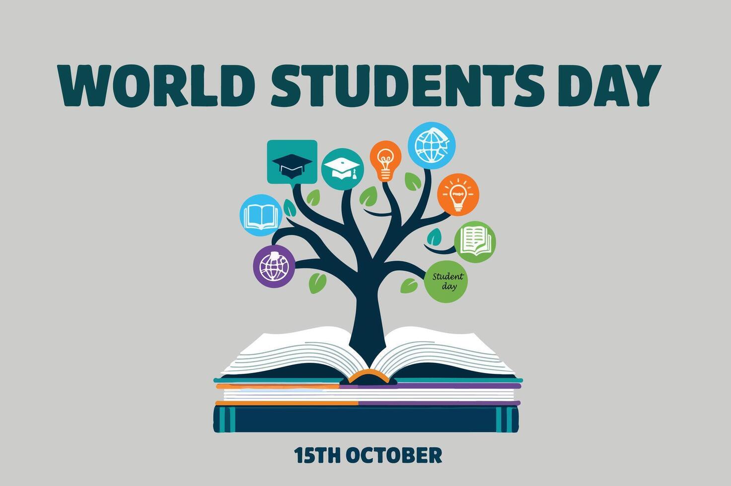 world student day illustration art vector