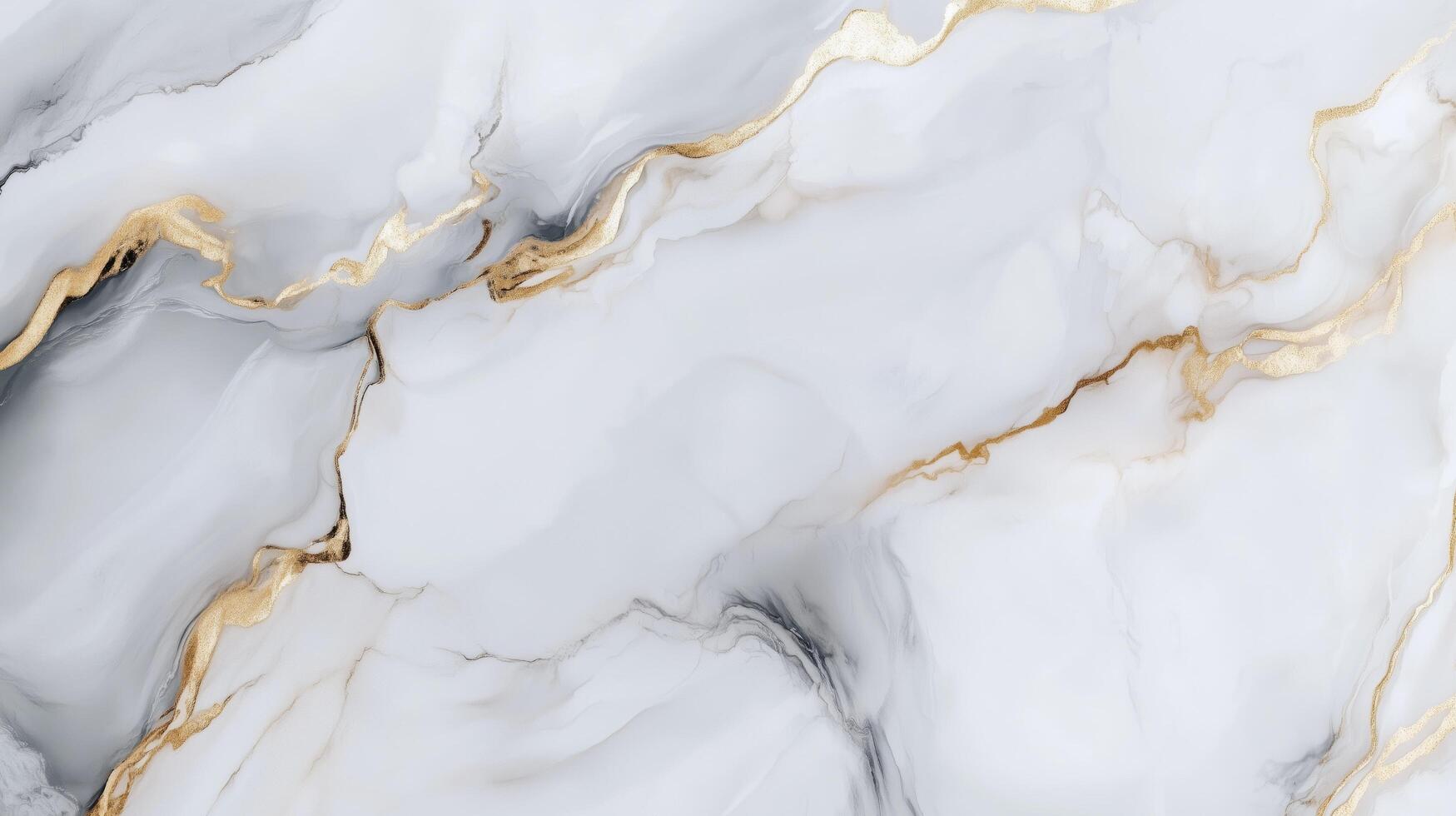 A marble wall with gold and gray swirls. The gold and gray swirls are very prominent and the marble is very shiny. photo