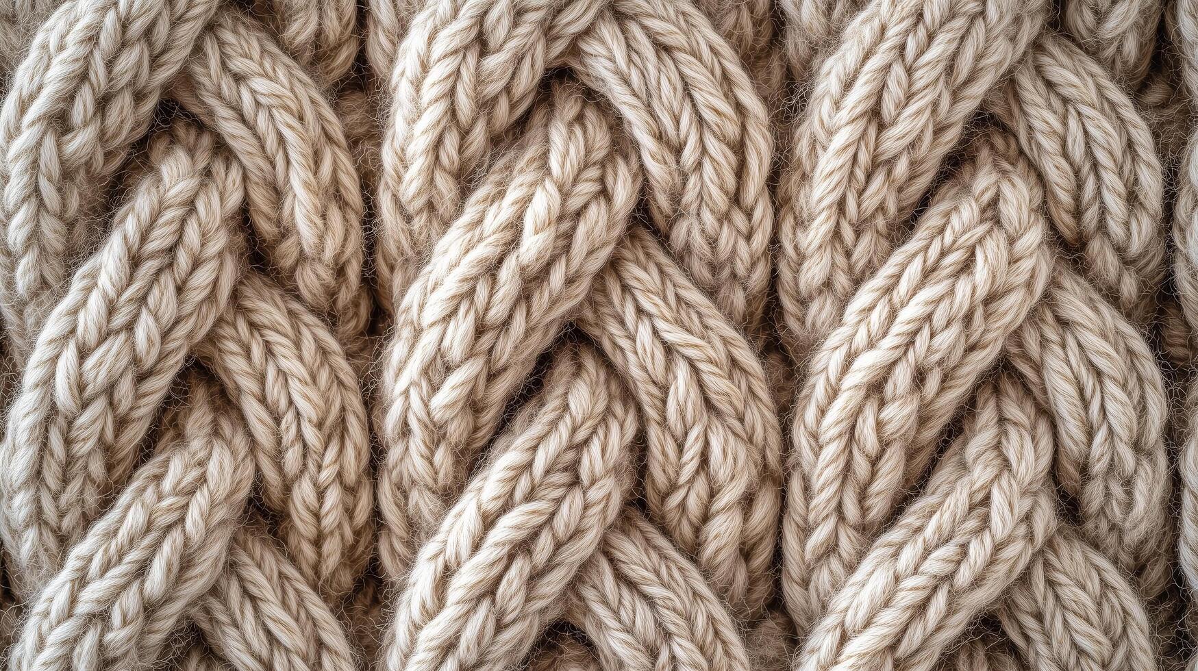 A knitted pattern of white yarn. The yarn is knitted in a way that it looks like a series of loops. photo