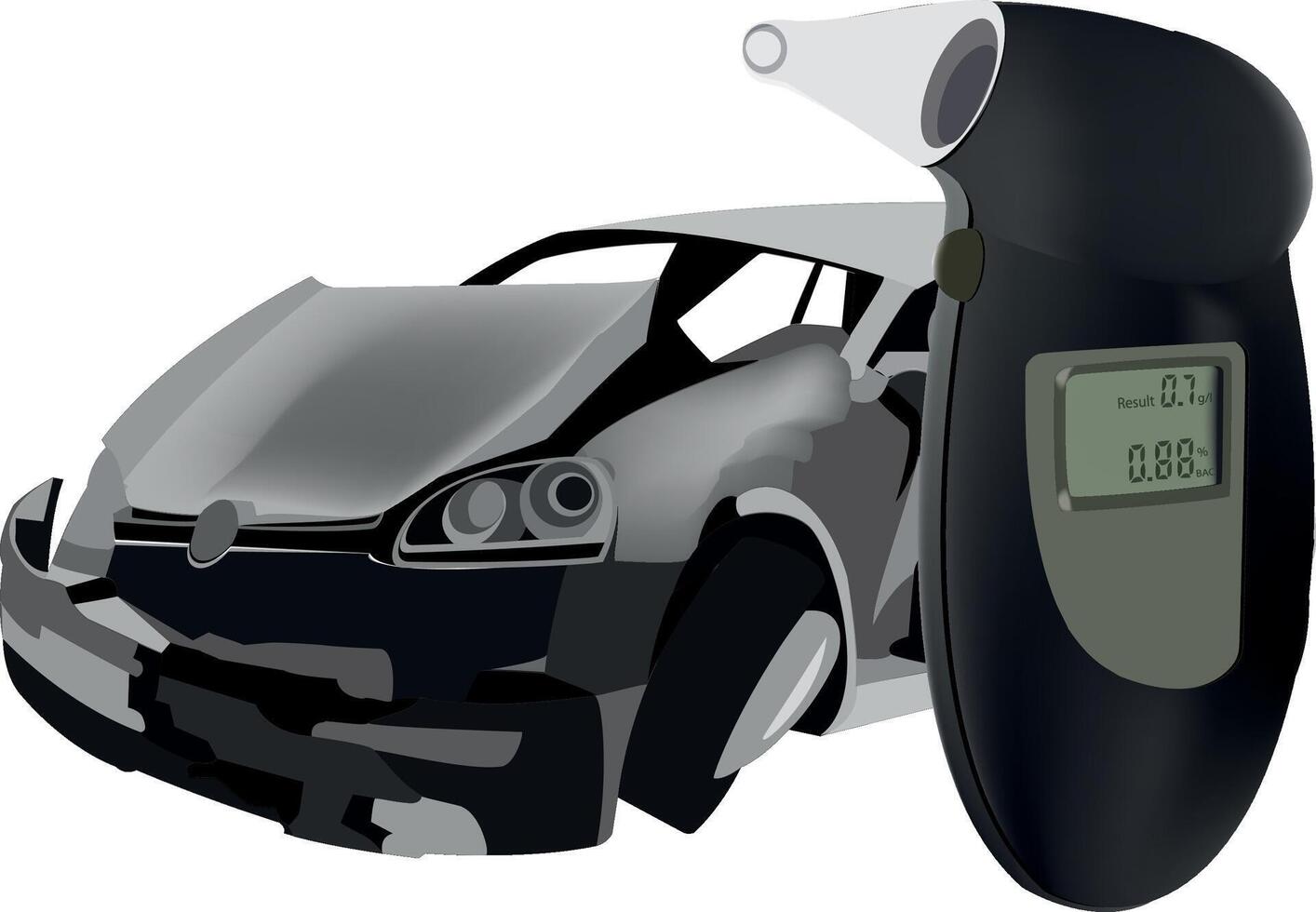 Car accident and car damage vector