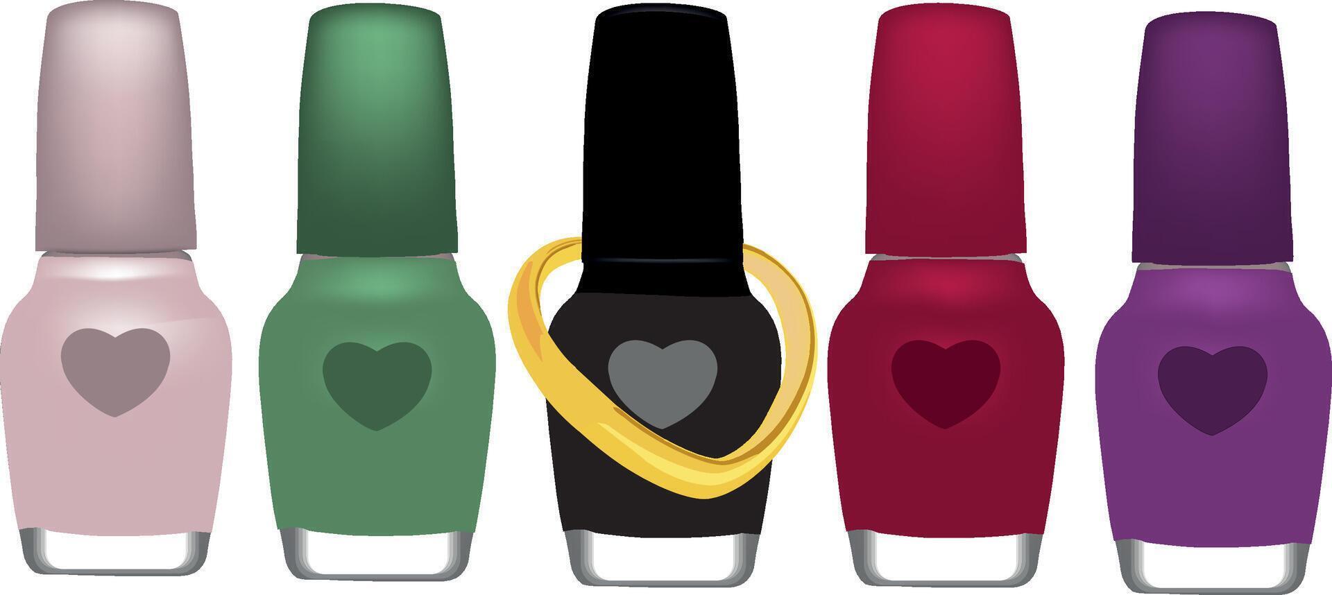 Choosing the right nail polish for wedding day, vector
