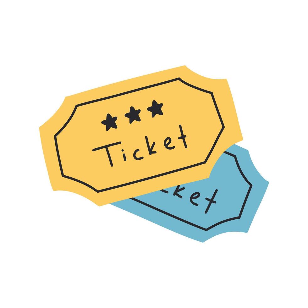 Movie tickets illustration. vector