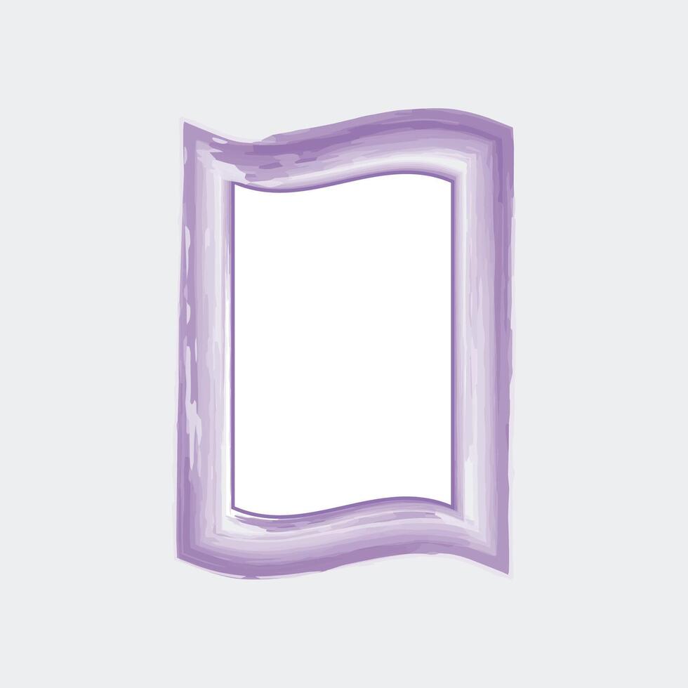 The outer edges are slightly irregular, enhancing its creative look. Inside the frame, there is a blank white area, providing space for text or an image. vector