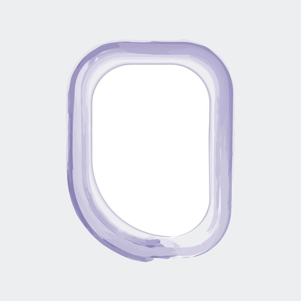 a rectangular frame with rounded edges, characterized by a soft lavender color. vector