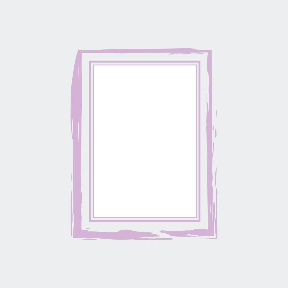 The frame has a textured, brushstroke effect, giving it an artistic and whimsical appearance. vector