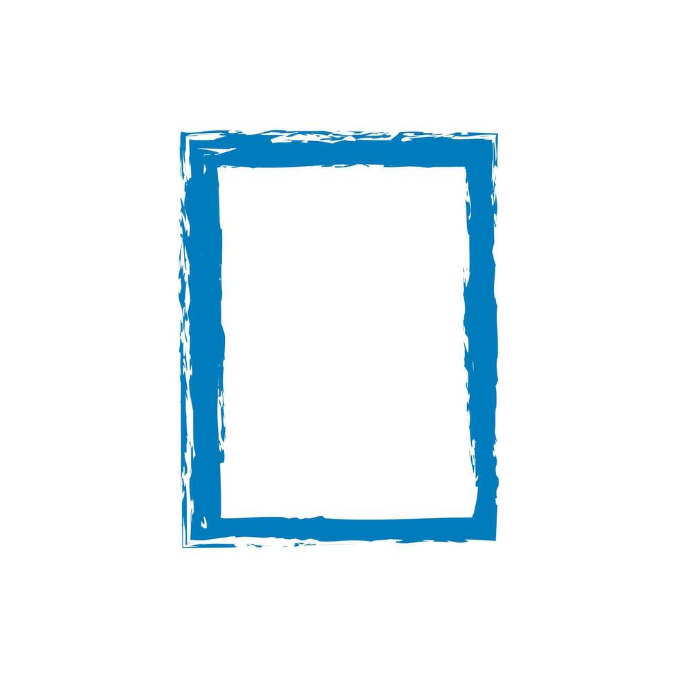 The frame in a bright blue color. The frame has a textured, brushstroke effect, giving it a dynamic vector