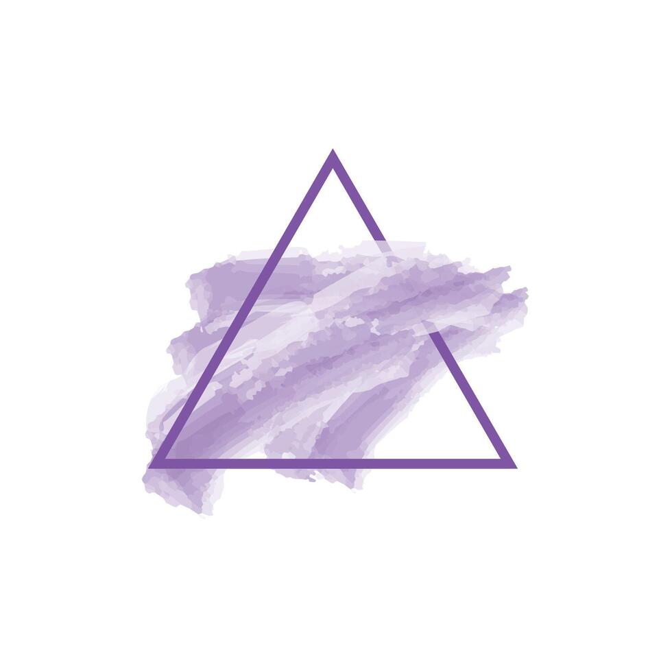 a simple yet striking design of a triangle outlined in a bold purple color. vector