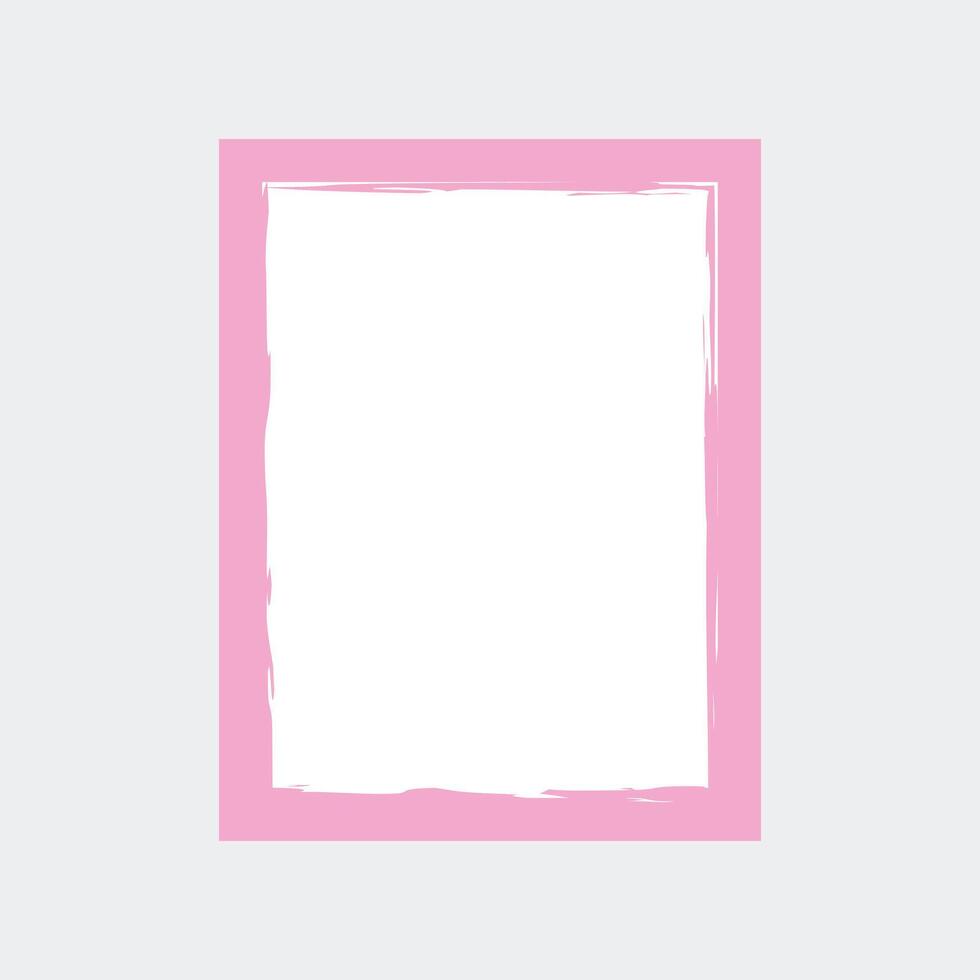 he overall design is simple yet charming, with the pink border adding a playful touch against a light, neutral background. vector
