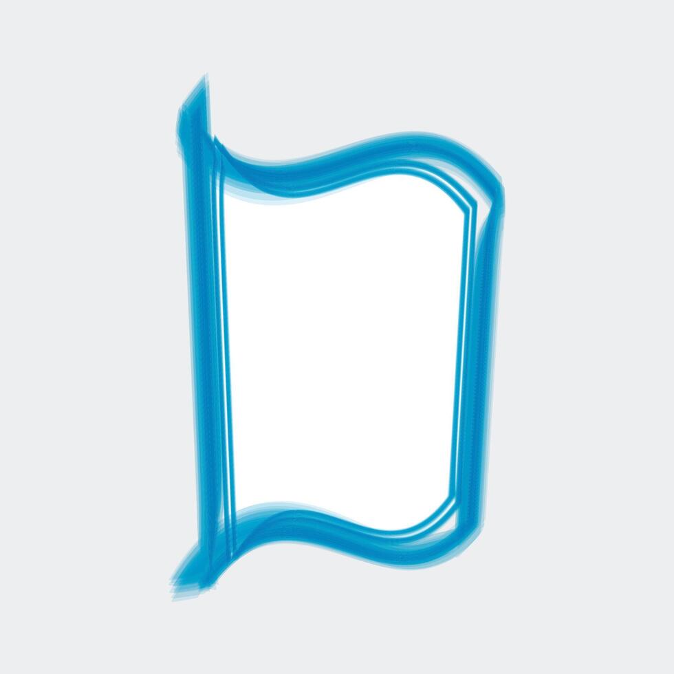 The top left corner of the frame has a slight angular cut, adding an interesting detail to its shape. vector