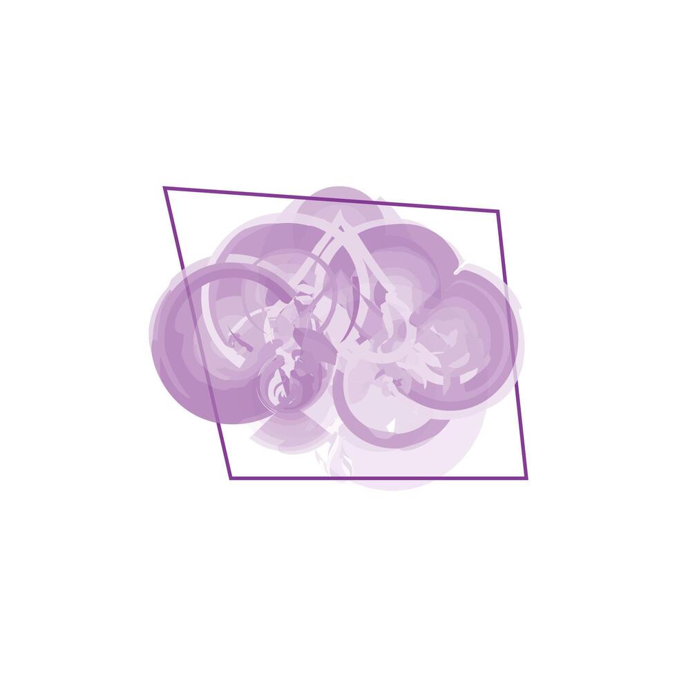 n abstract design with a series of overlapping circular shapes in varying shades of lavender and purple. vector