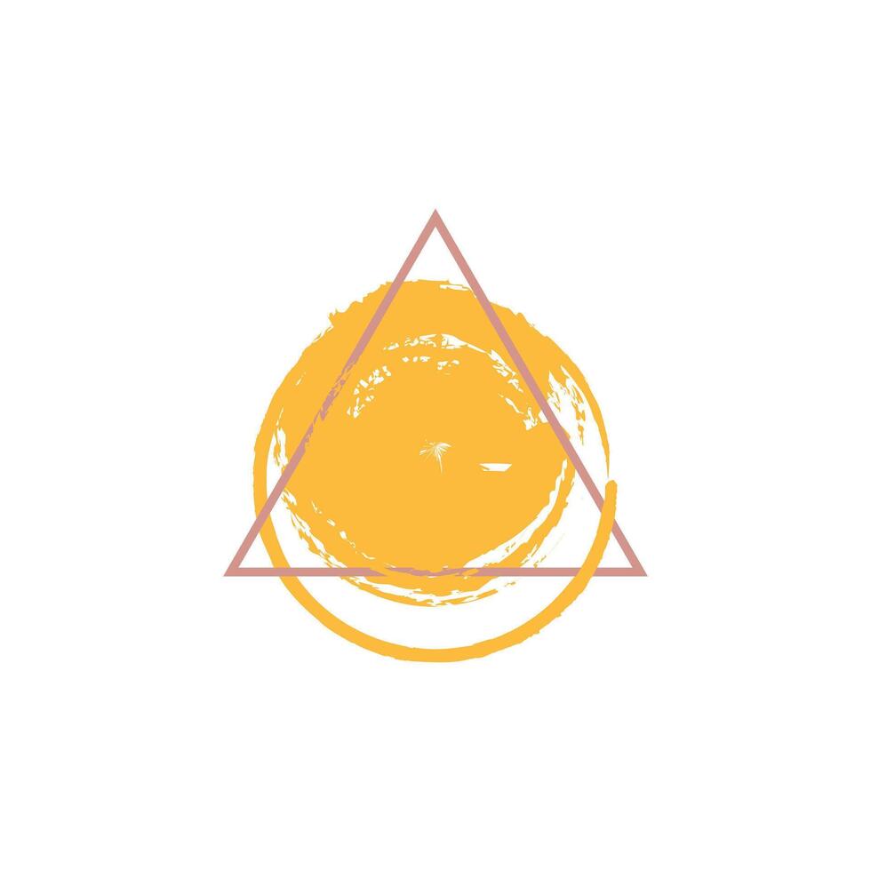 a modern and artistic design that combines geometric and organic shapes. vector