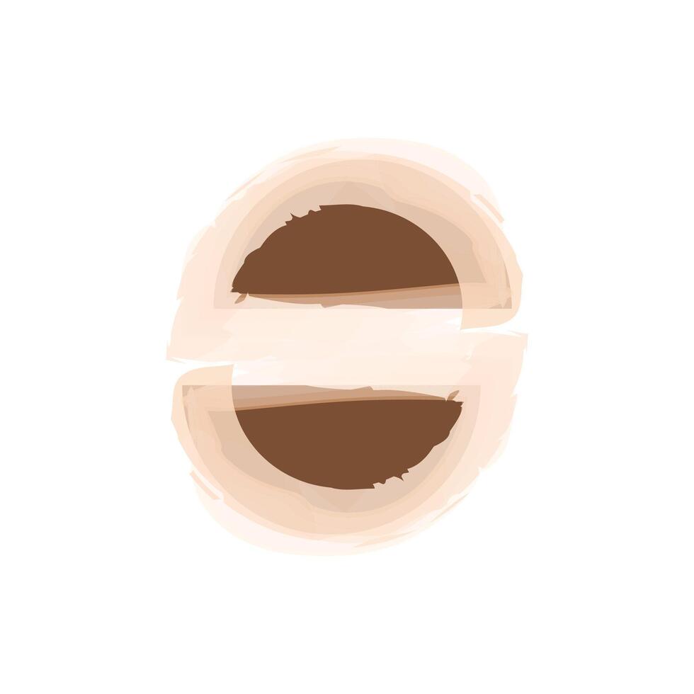 a stylized representation of the letter E created with a soft, artistic approach. vector