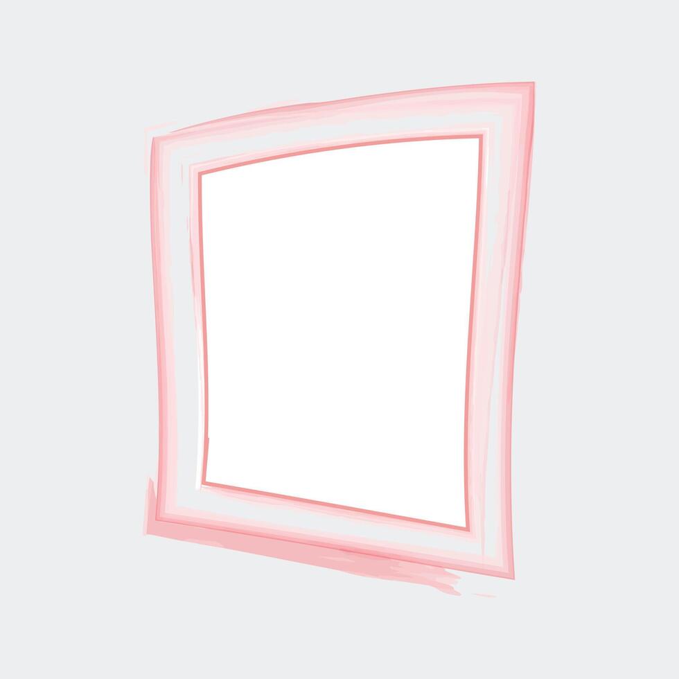 un rectangular marco con un suave rosado color. el marco tiene un en capas diseño, consistente de un exterior pincelada efecto. vector