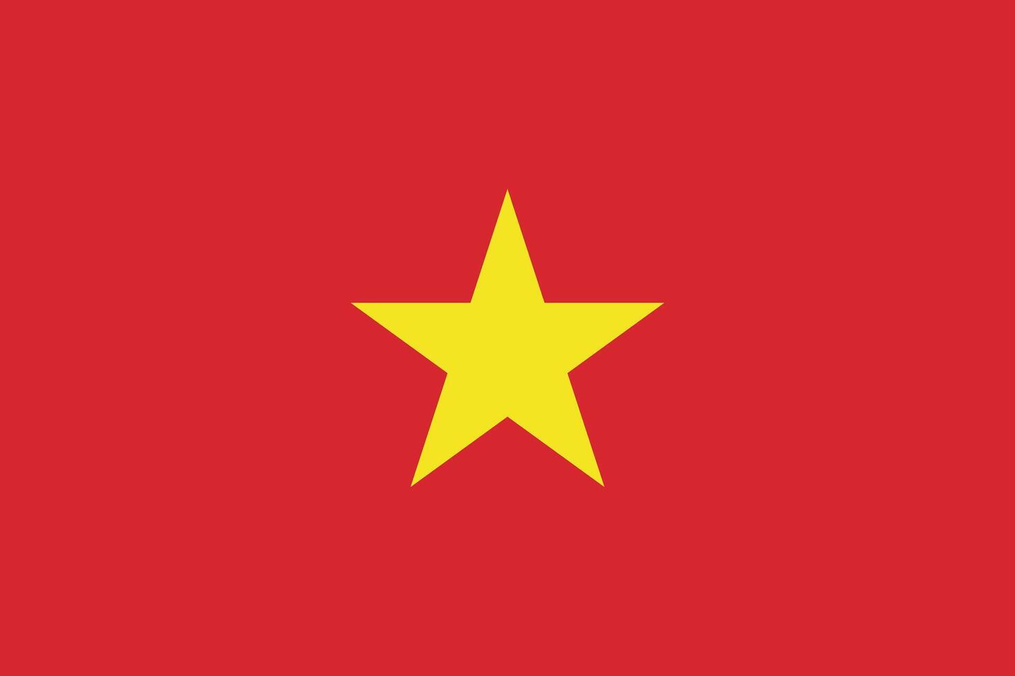 Flag of Vietnam. An illustration of the Vietnam flag. A rectangular flag. Standard size flag icon. vector
