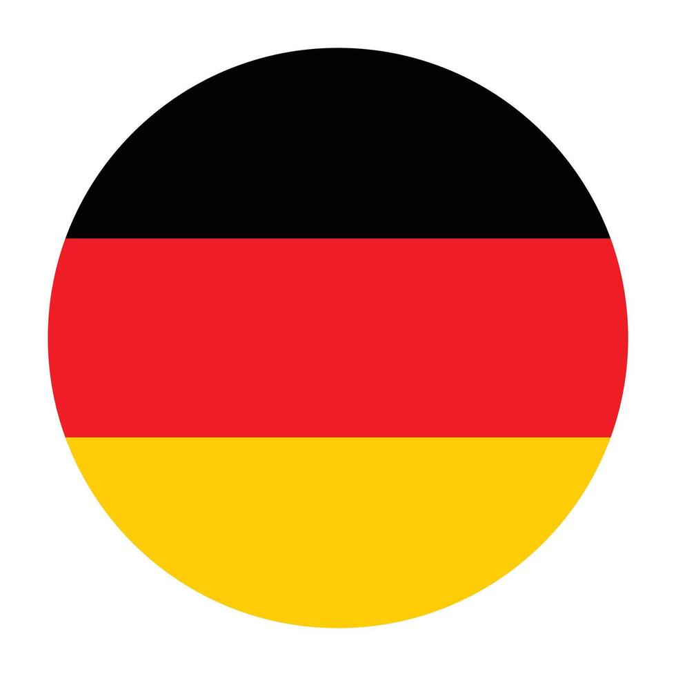 Flag of Germany. An illustration of the Germany round flag. vector