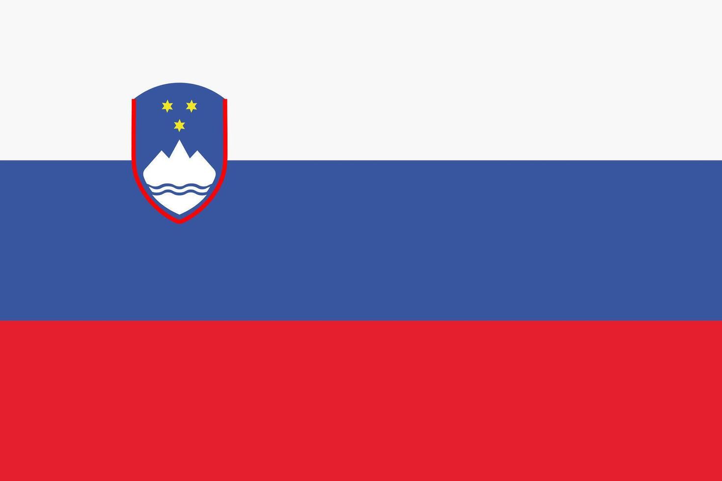Flag of Slovenia. An illustration of the Slovenia flag. A rectangular flag. Standard size flag icon. vector