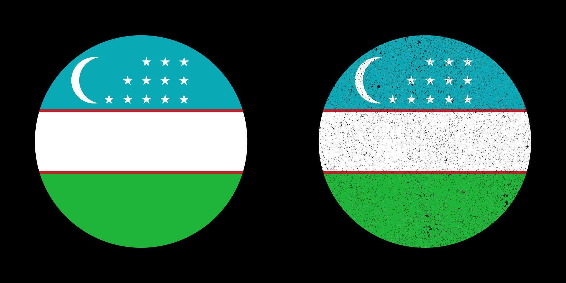 Flag of Uzbekistan. An illustration of the Uzbekistan round flag. Round flag. Flag icon. vector