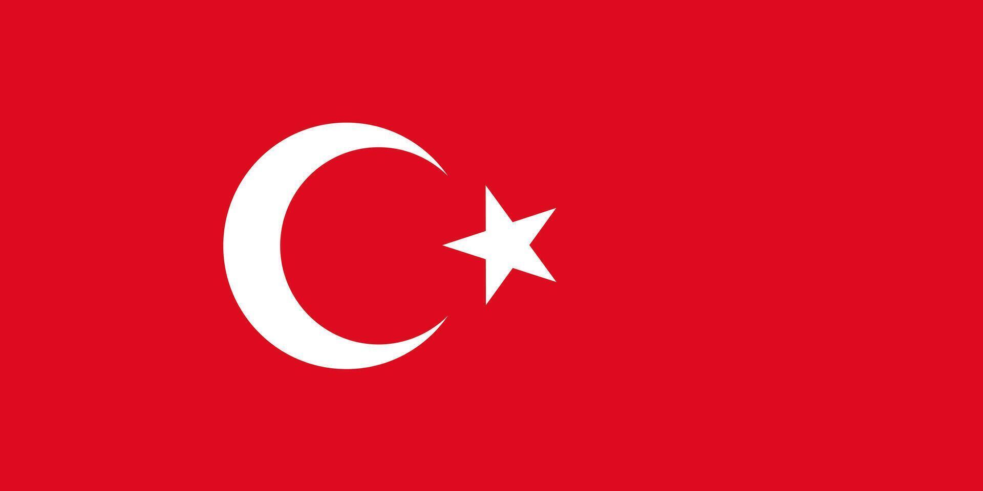 Flag of Turkey. National flag Turkey illustration. vector