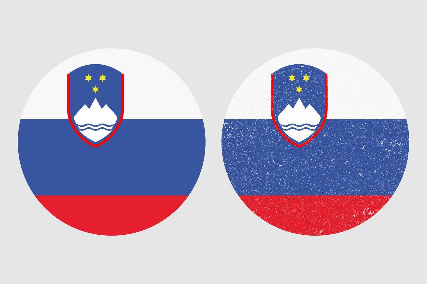 Flag of Slovenia. An illustration of the Slovenia round flag. A round flag. Flag icon. vector