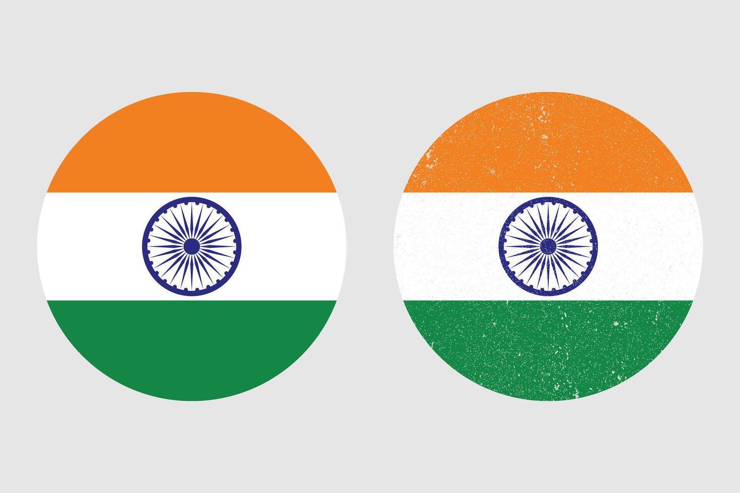 Flag of India. An illustration of the India round flag. A round flag. Flag icon. vector