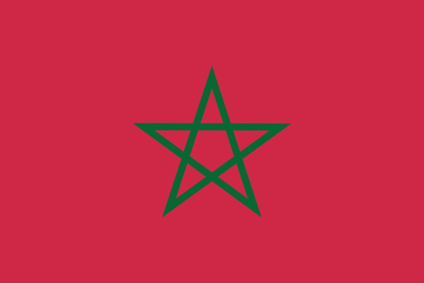 Flag of Morocco. An illustration of the Morocco flag. Standard size. vector