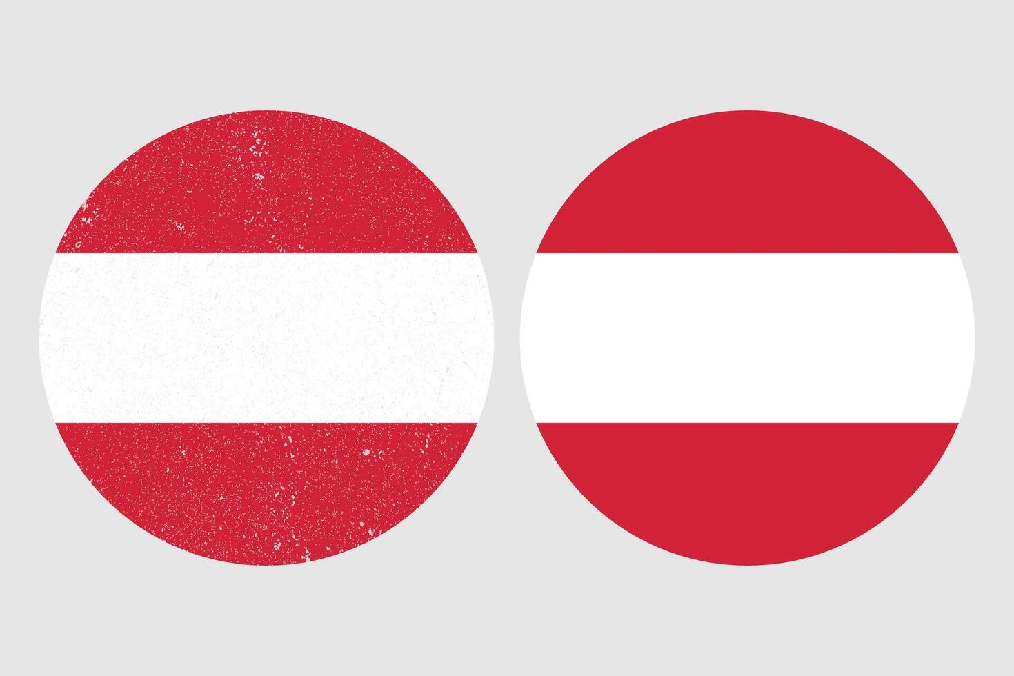 Flag of Austria. An illustration of the Austria round flag. A round flag. Flag icon. vector