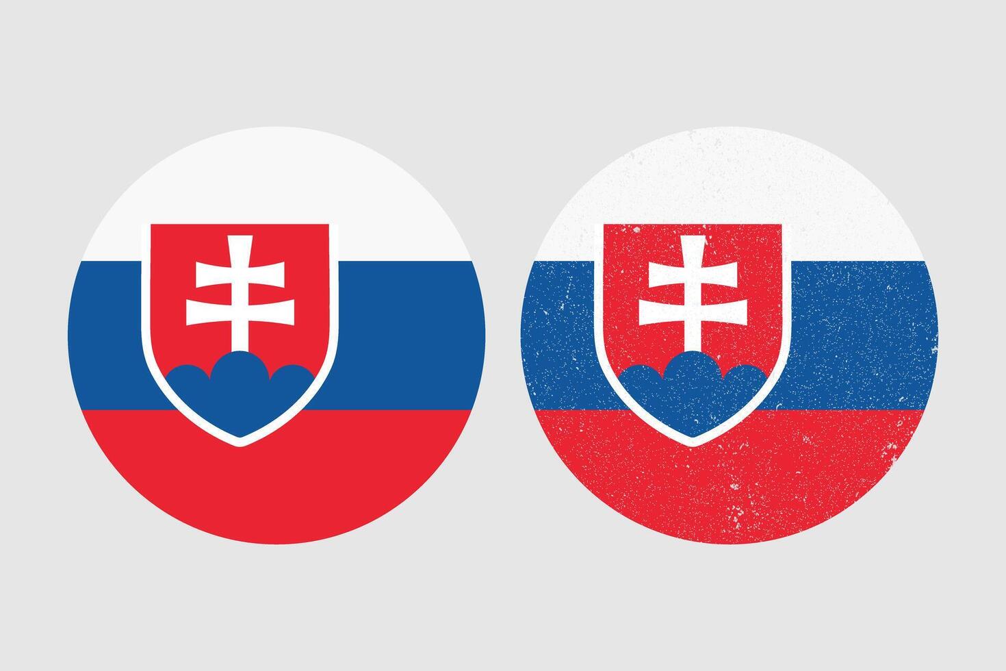 Flag of Slovakia. An illustration of the Slovakia round flag. A round flag. Flag icon. vector