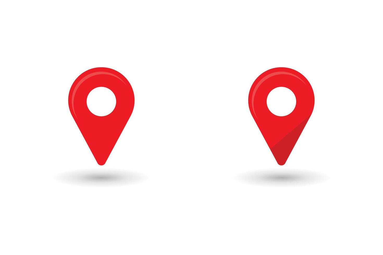Location map icon design. Map target pointer illustration. vector