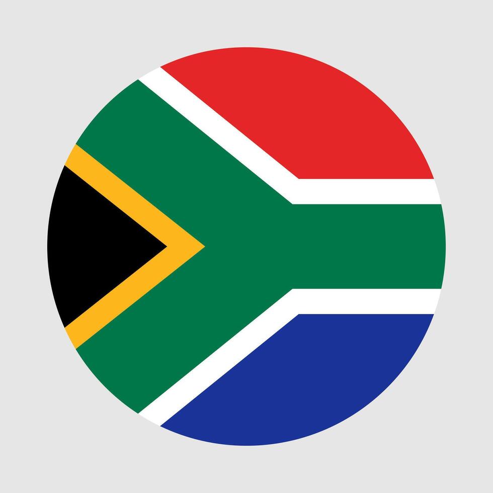 Flag of South Africa. An illustration of the South Africa round flag. A round flag. Flag icon. vector