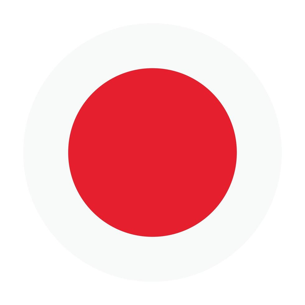 Flag of Japan. An illustration of the Japan round flag. A round flag. Flag icon. vector