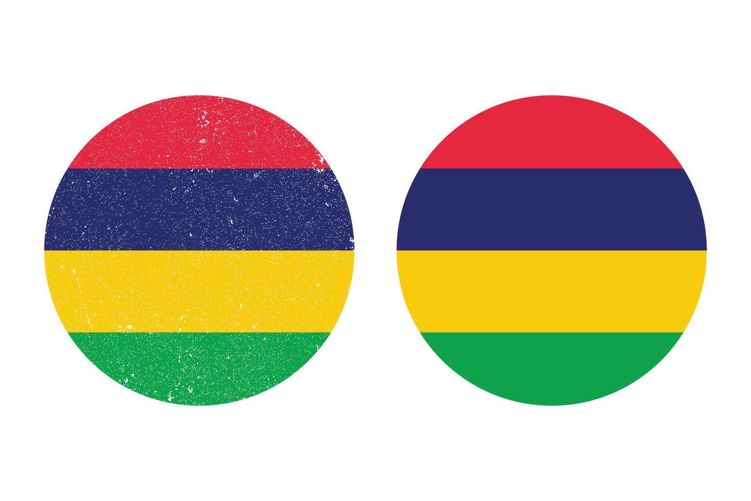 Flag of Mauritius. An illustration of the Mauritius round flag. A round flag. Flag icon. vector