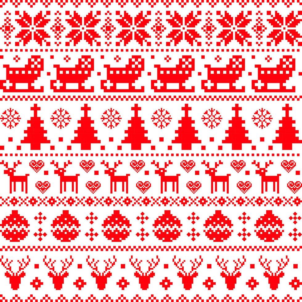 Christmas illustration, Christmas wallpaper, pattern, cross stitch, background, high resolution, fabric decoration for textile, clothing, embroidery, Christmas, curtains, fabric vector