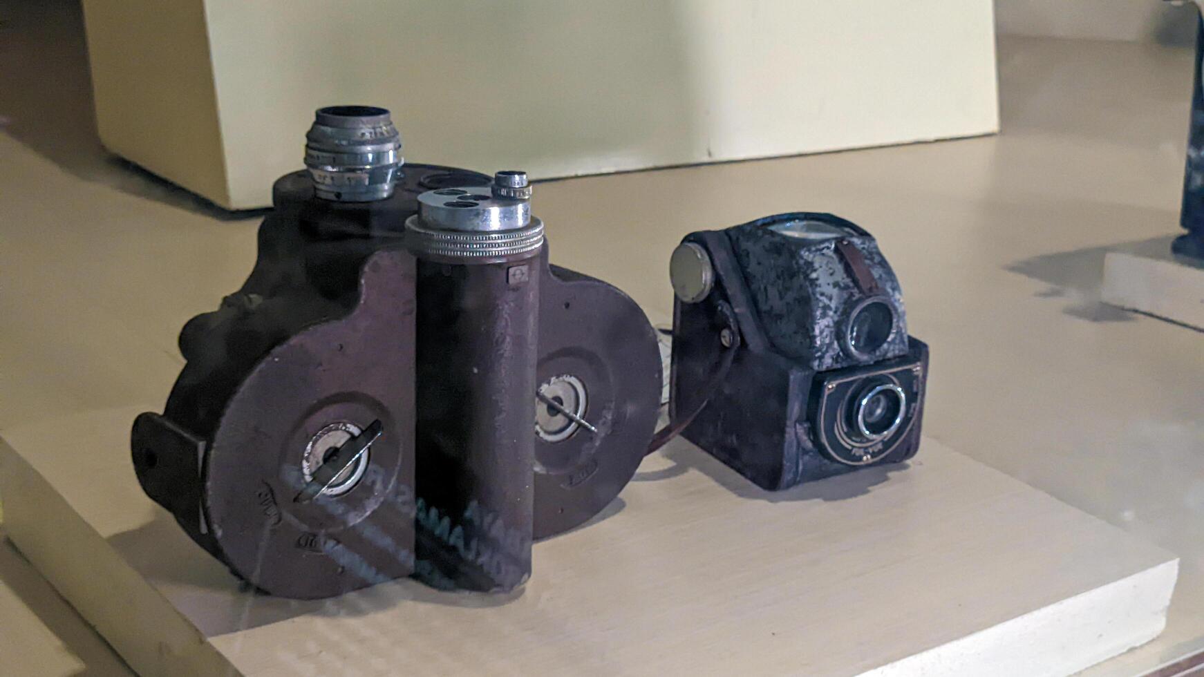 an old camera in the 10 nopember museum photo