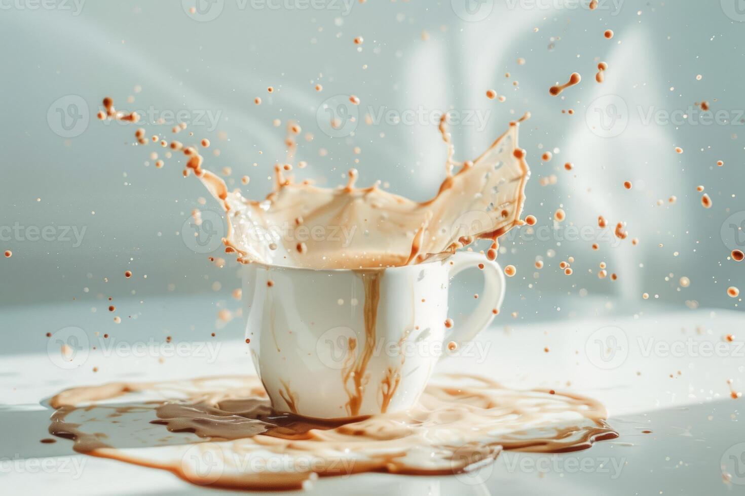 Accidental Spill of Coffee on a Table photo