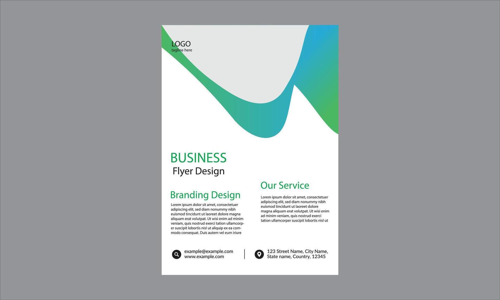 The design features a modern and clean layout with green and blue tones. vector