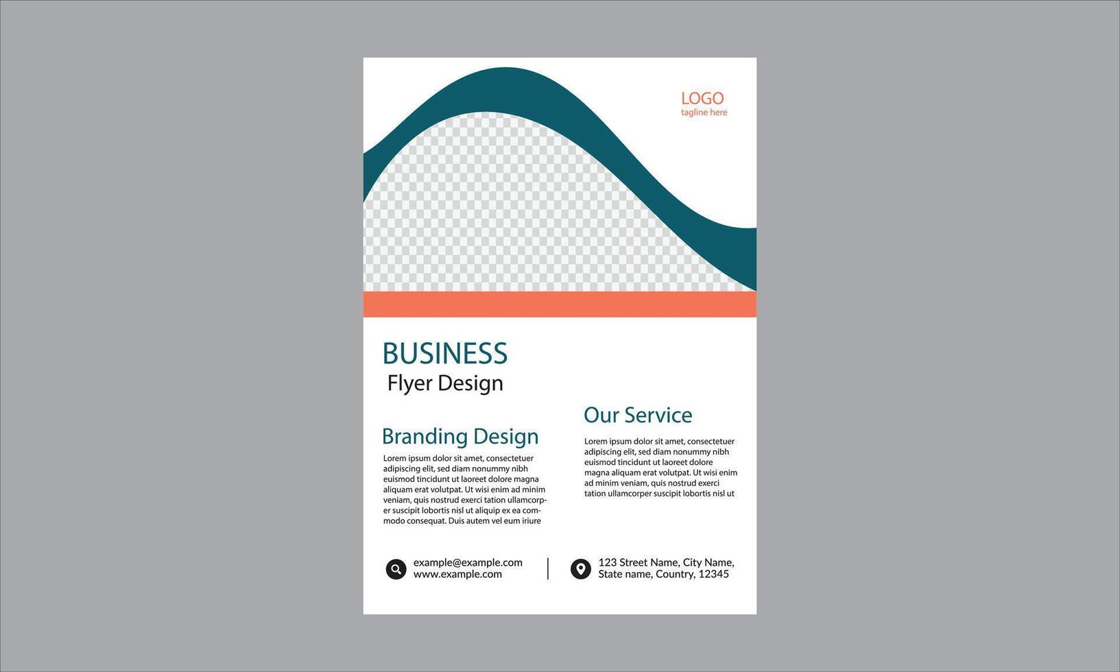 The design showcases a business flyer design template. vector