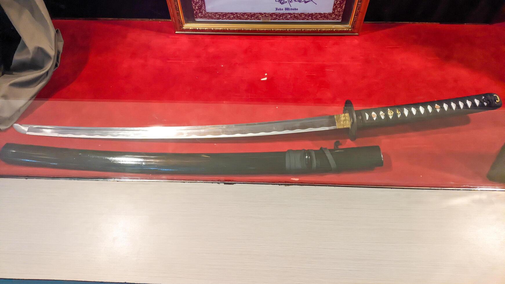 an old sword in the 10 nopember museum photo